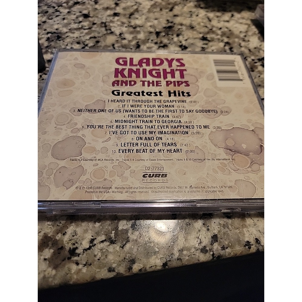 Greatest Hits by Knight, Gladys & Pips (CD, 1990) Some Scratches On Disc